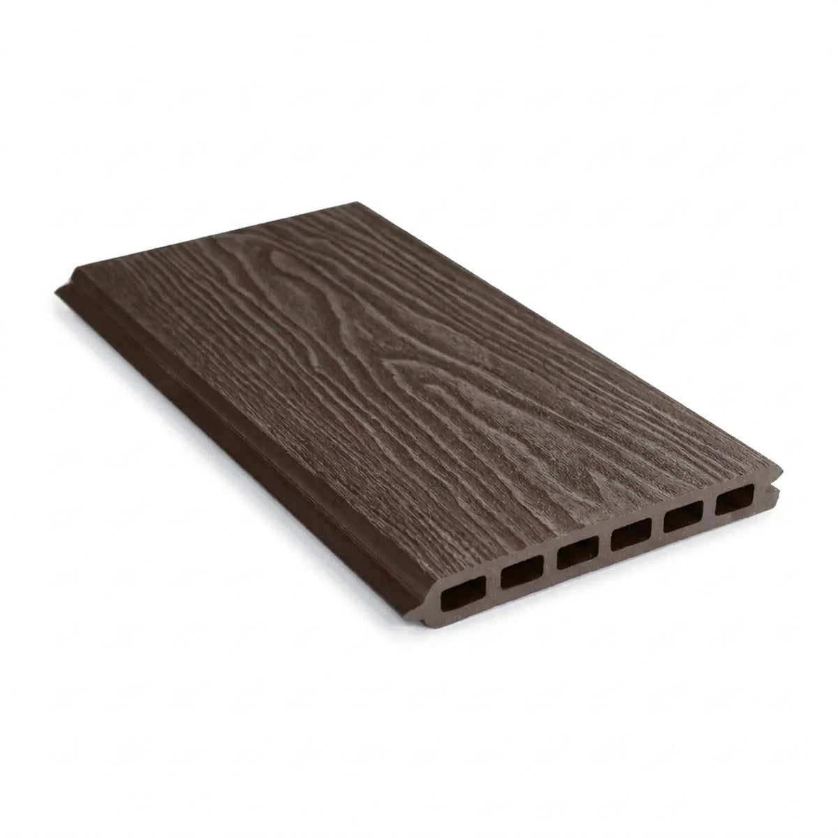 Chocolate composite woodgrain fencing slat sample
