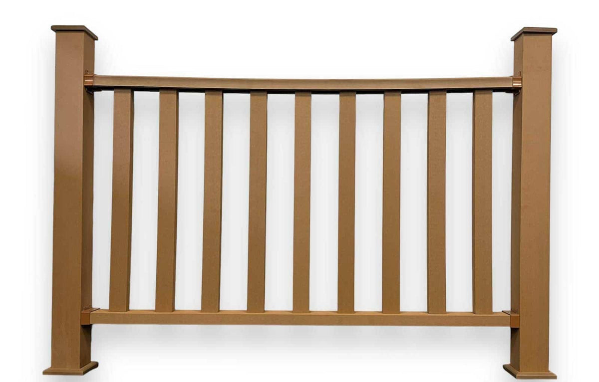 1.5m Teak Composite Balustrade Kit