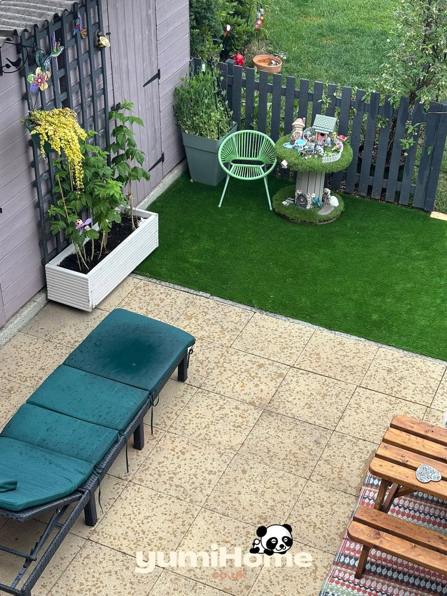 A dog-friendly patio garden