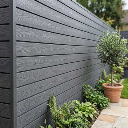 Grey Composite Woodgrain Cladding