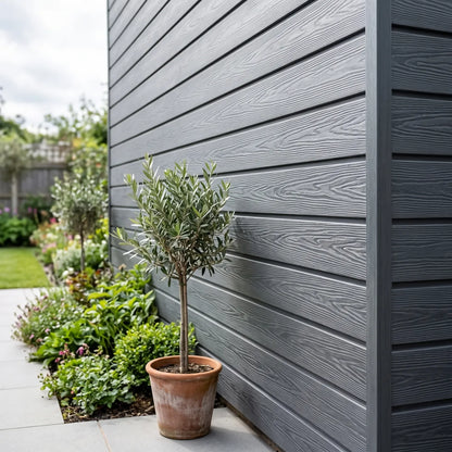 Silver Grey Composite Woodgrain Cladding