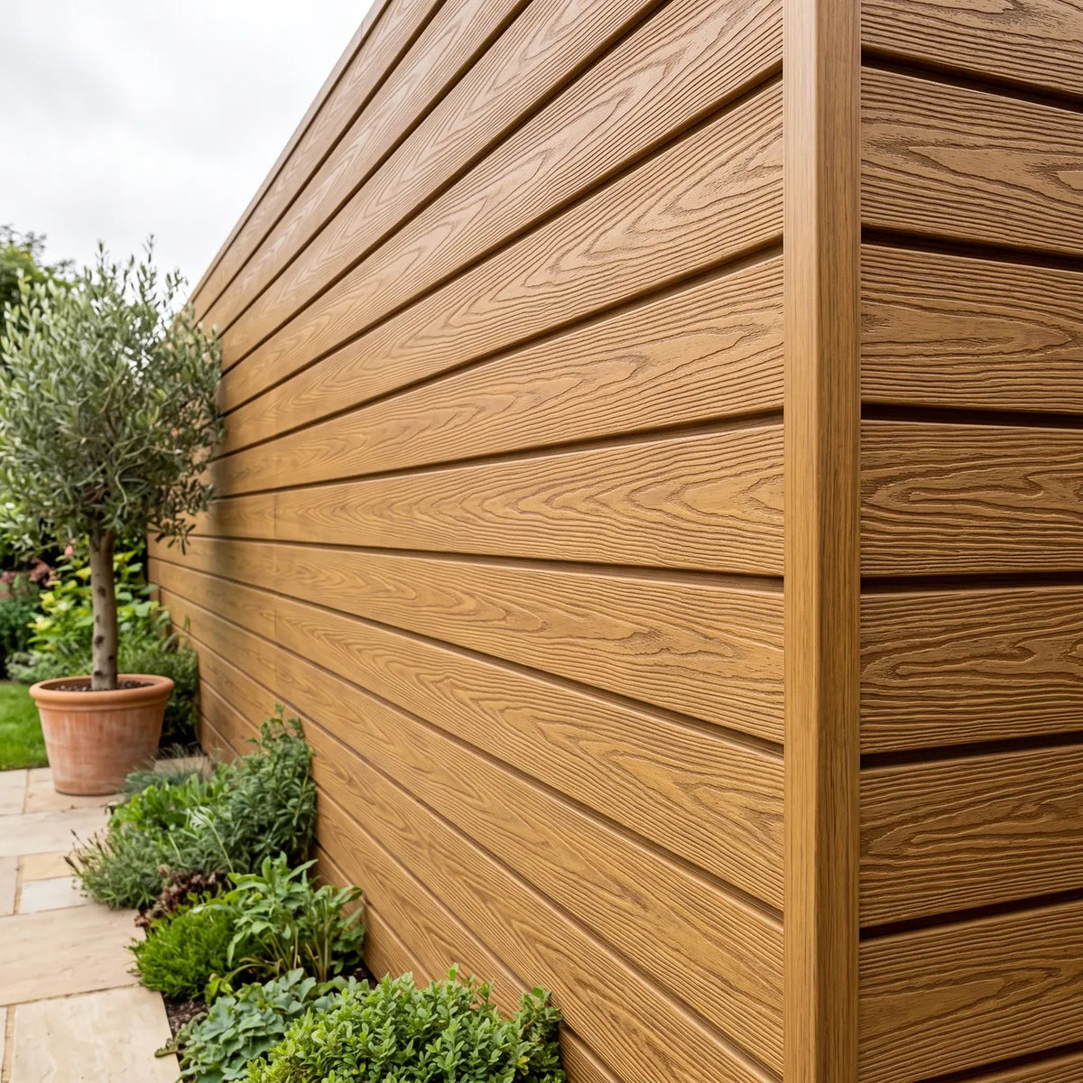 Teak Composite Woodgrain Cladding