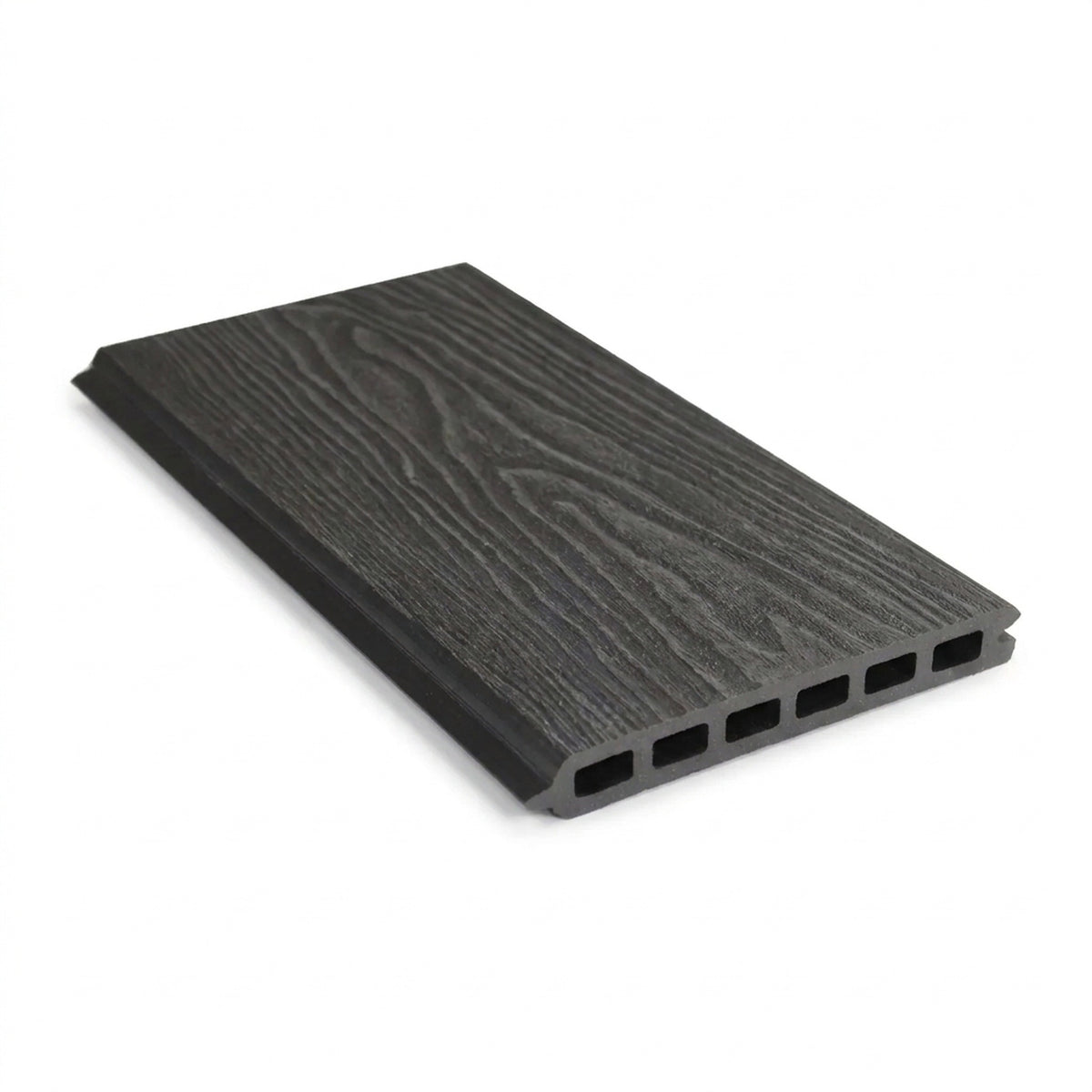 Black composite woodgrain fencing slat, 2.2m x 150mm x 20mm