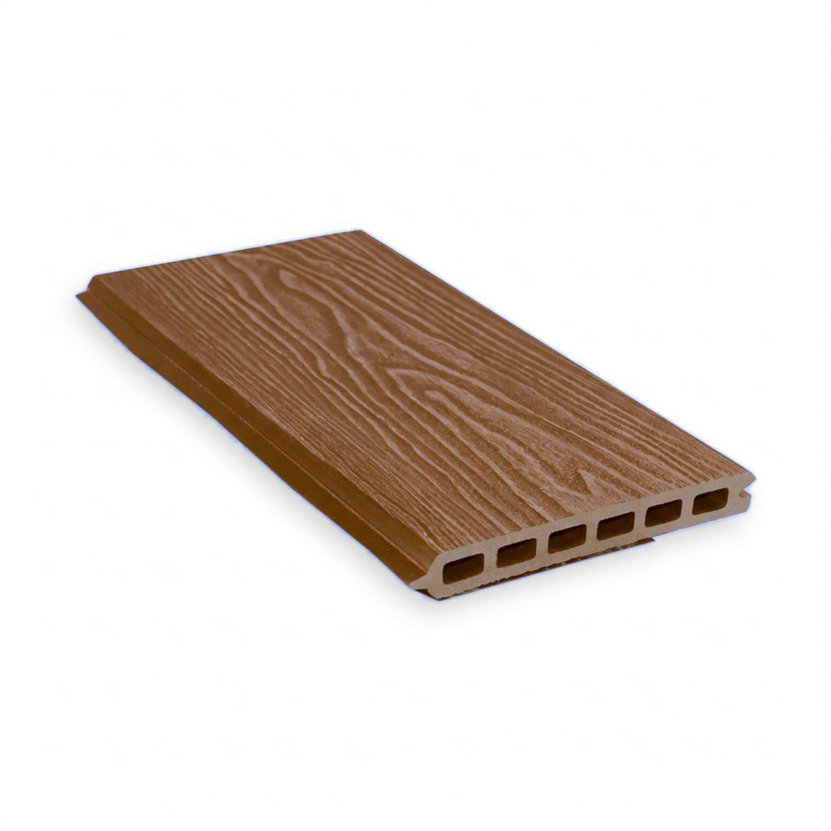 Teak composite woodgrain fencing slat, 1.8m x 150mm x 20mm